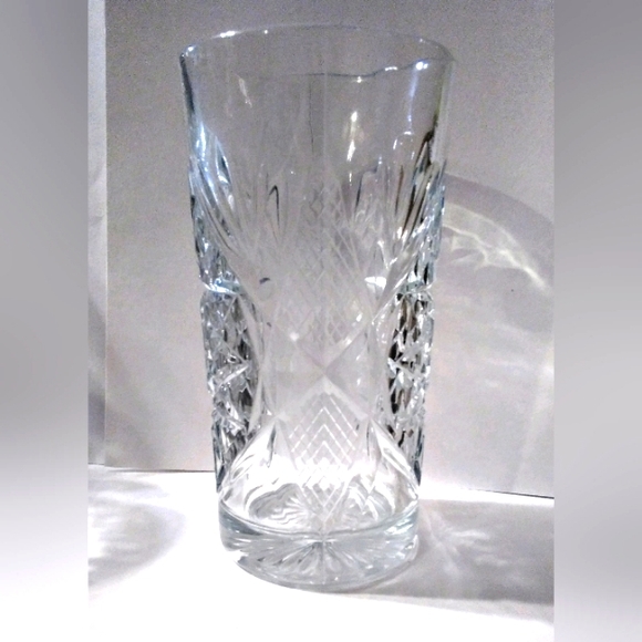 Lovely Vintage Pressed Glass Hobstar Highball Glass/Vase, Libbey Glass Company! - Picture 5 of 6